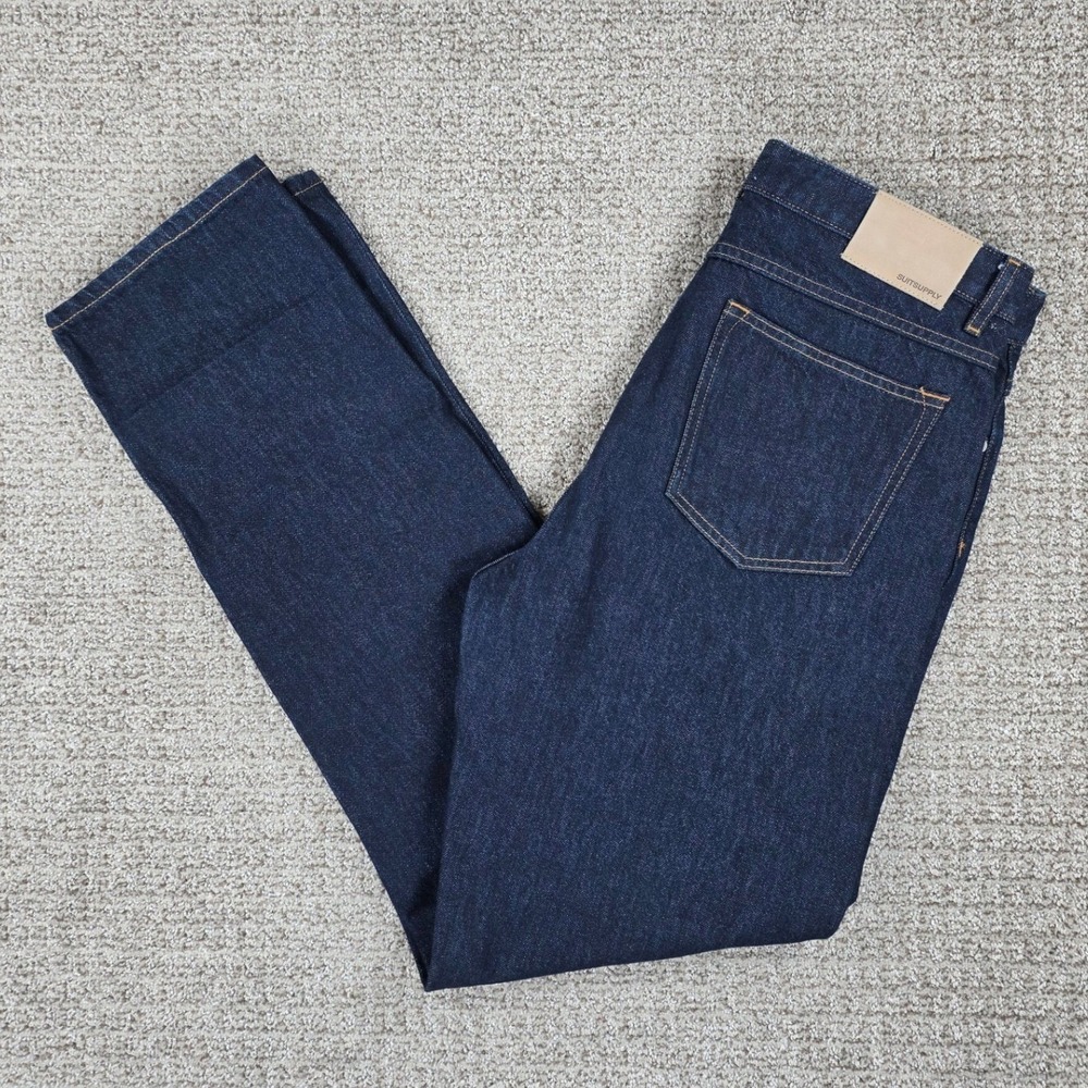 Suitsupply Candiani Denim Dark Wash Jeans Mens 33x32 Slim Straight Blue Italy